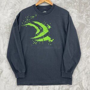 Nvidia Long Sleeve Double Sided Graphic Tee Green Little Monster Logo